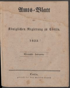 Amtsblatt der Königlichen Regierung zu Köslin 1855