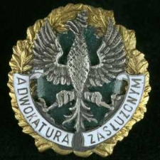 Odznaka "Adwokatura Zasłużonym" + Legitymacja nr 281/94