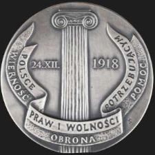 Medal - Polsce Wierność Praw i Wolności Obrona Potrzebującym Pomoc