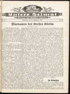 Unsere Heimat. Beilage zur Kösliner Zeitung Nr. 19/1932