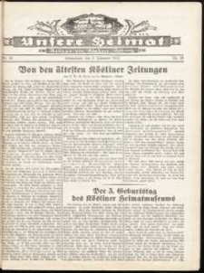 Unsere Heimat. Beilage zur K&ouml;sliner Zeitung Nr. 20/1932