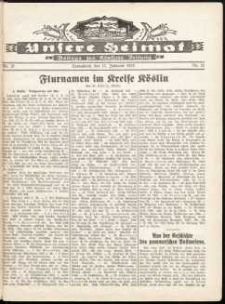 Unsere Heimat. Beilage zur K&ouml;sliner Zeitung Nr. 21/1932