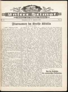 Unsere Heimat. Beilage zur Kösliner Zeitung Nr. 21/1932