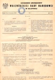 Dziennik Urzędowy Wojewódzkiej Rady Narodowej w Słupsku. Nr 1/1984