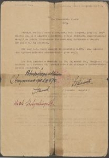 Pismo do Ob. Prezydenta Miasta