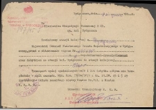 Pismo - Kierownik Ekspedycji Towarowej w Bydgoszczy