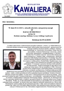 Kawaliera : biuletyn Koła nr 21, 2015, nr 4