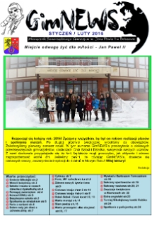 GimNEWS. Miesięcznik Samorządowego Gimnazjum im. Jana Pawła II w Bolszewie, 2016, styczeń/luty