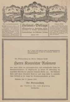 Heimat-Beilage (Mitteilungsblatt der Pommerschen Arbeitsgemeinschaft der Deutschen Heimathochschule). Sonderbeilage der Schlawer Zeitung