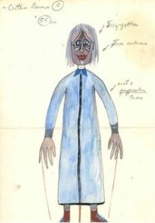 Ciotka Emma - projekt scenografii do bajki Czarodziej z ziemi Oz