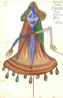 Czarownica Dobra Mlaskalk - projekt scenografii do bajki Czarodziej z ziemi Oz