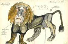 Tch&oacute;rzliwy lew - projekt scenografii do bajki Czarodziej z ziemi Oz