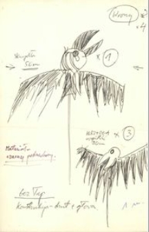 Wrony - projekt scenografii do bajki Czarodziej z ziemi Oz