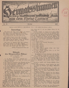 Heimatsstimmen aus dem Kreise Cammin, 1927, Nr. 10