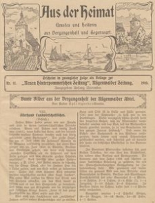 Aus der Heimat. Ernstes und Heiteres aus Vergangenheit und Gegenwart, 1910, Nr. 17