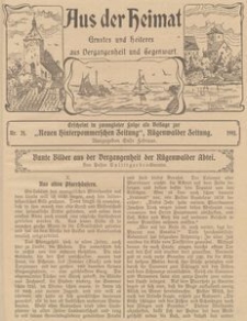Aus der Heimat. Ernstes und Heiteres aus Vergangenheit und Gegenwart, 1911, Nr. 20