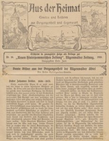 Aus der Heimat. Ernstes und Heiteres aus Vergangenheit und Gegenwart, 1910, Nr. 10