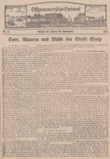 Ostpommersche Heimat. Beilage der Zeitung für Ostpommern, 1934, Nr. 15
