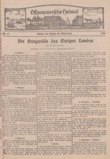 Ostpommersche Heimat. Beilage der Zeitung für Ostpommern, 1934, Nr. 17