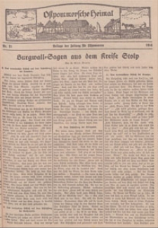 Ostpommersche Heimat. Beilage der Zeitung für Ostpommern, 1934, Nr. 21