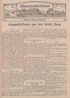 Ostpommersche Heimat. Beilage der Zeitung f&uuml;r Ostpommern, 1934, Nr. 22