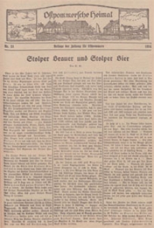 Ostpommersche Heimat. Beilage der Zeitung für Ostpommern, 1934, Nr. 23