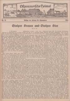 Ostpommersche Heimat. Beilage der Zeitung f&uuml;r Ostpommern, 1934, Nr. 25