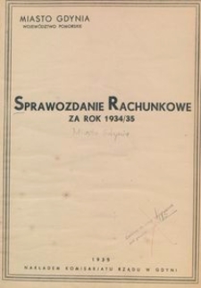 Sprawozdanie rachunkowe za rok 1934/35