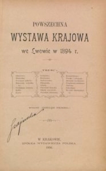 Powszechna Wystawa Krajowa we Lwowie w 1894 r.
