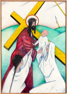 Droga krzyżowa. Stacja VIII. Jezus pociesza płaczące nad Nim Niewiasty