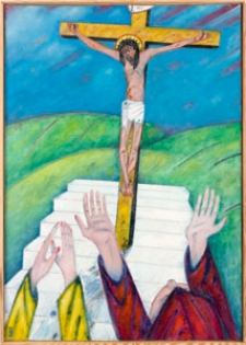 Droga krzyżowa. Stacja XII. Jezus umiera na Krzyżu