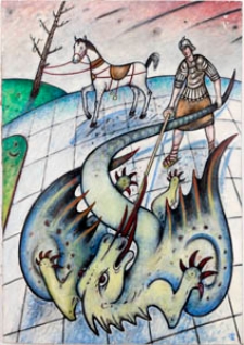 Obraz olejny - Pogromca smoka 2