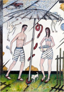 Obraz olejny - Kobieta i mężczyzna