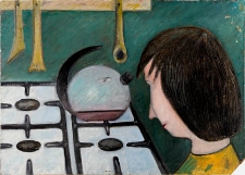 Obraz olejny - Kobieta w kuchni