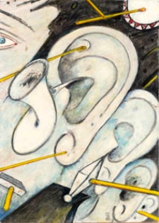 Obraz olejny - Ucho i dźwięk