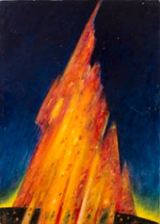 Obraz olejny - Ognista g&oacute;ra