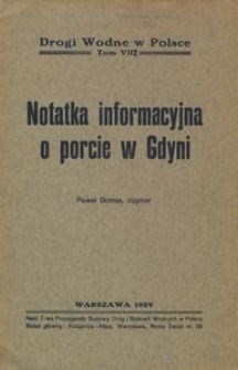 Notatka informacyjna o porcie w Gdyni