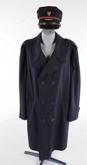 Płaszcz letni gabardynowy, czapka