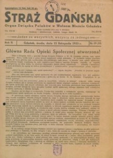 1933-11-15, Straż Gdańska,1933, nr 19