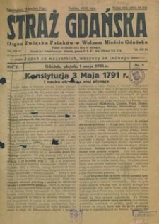 1936-05-01, Straż Gdańska, 1936, nr 9