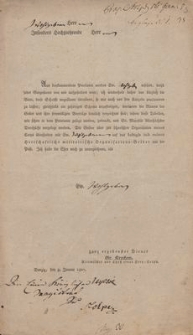 Korespondencja władz miejskich dotycząca sytuacji politcznej Słupska w latach 1806-1807 [Rękopis]