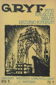 Gryf : pismo poświęcone sprawom kaszubsko-pomorskim, 1931, nr 1
