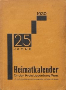 Heimatkalender für den Kreis Lauenburg Pom. 1930