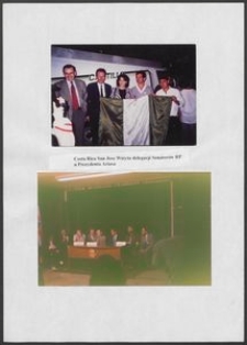 Kartka z albumu - Costa Rica San Jose, wizyta delegacji Senator&oacute;w RP u Prezydenta Ariasa