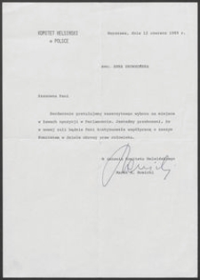 Pismo do mec. Anny Boguckiej-Skowrońskiej