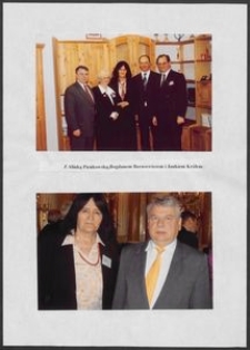 Kartka z albumu - Anna Bogucka-Skowrońska z Aliną Pieńkowską, Bogdanem Borusewiczem i Janem Kr&oacute;lem