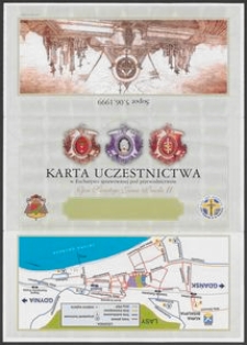 Karta Uczestnictwa w Eucharystii sprawowanej pod przewodnictwem Ojca Świętego Jana Pawła II