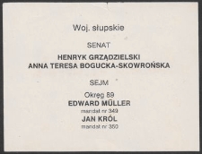 Woj. słupskie [ulotka wyborcza]