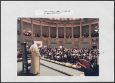 Kartka z albumu - Wizyta Ojca Św. Jana Pawła II w Parlamencie 1999