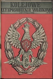 Kolejowe Przysposobienie Wojskowe, 1937, nr 13 (110)
